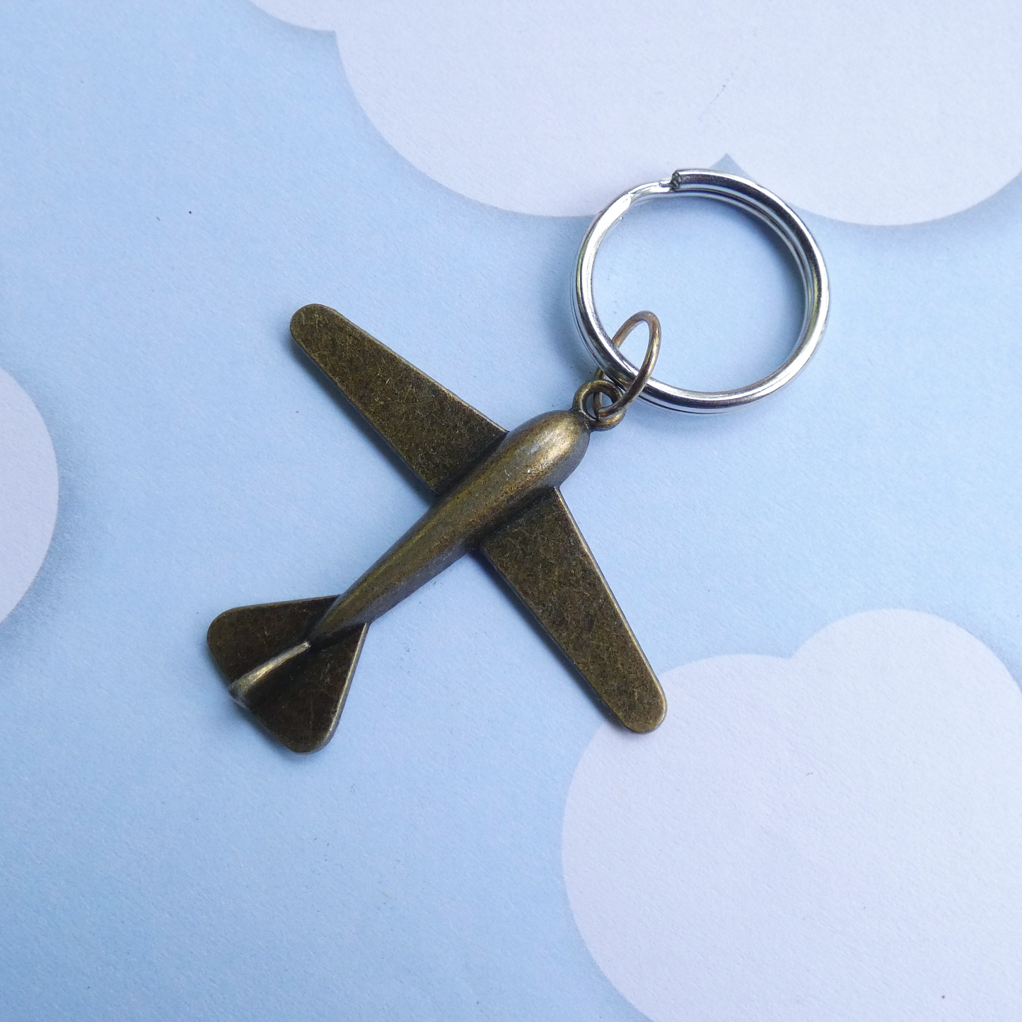 Brass Airplane Key Chain