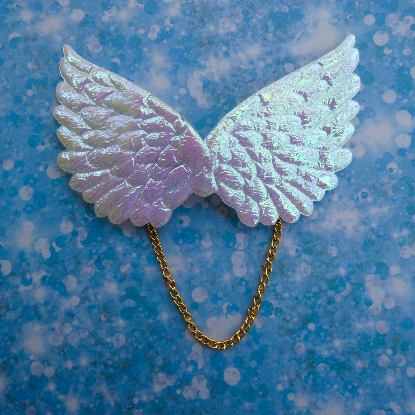 Iridescent Angel Wing Hair Barrette