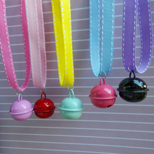 Bubble Gum Jingle Bell Choker Necklace