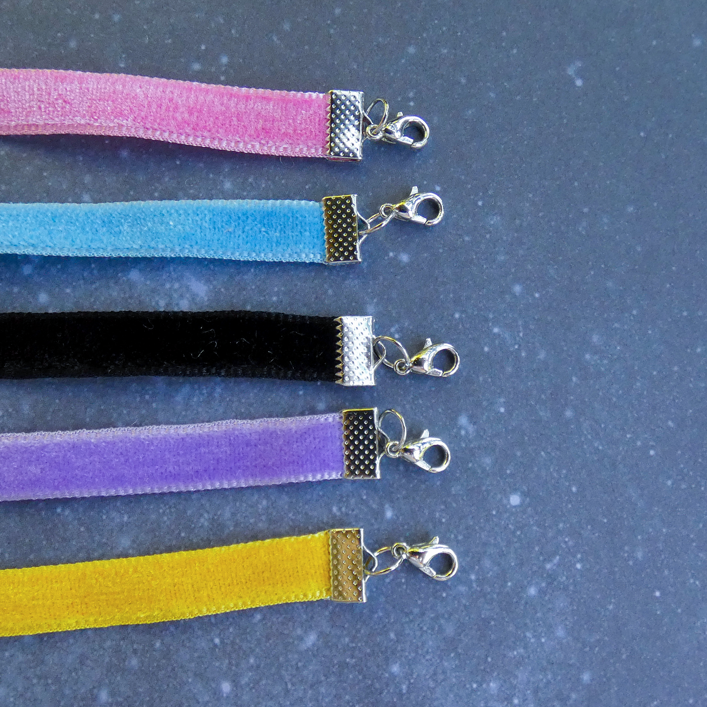 Aurora Borealis Planet Suede Choker Necklace