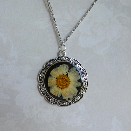 Pressed Flower Pendant Necklace