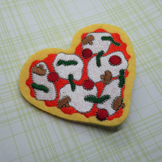 Heart-shaped Pizza Hair Clip